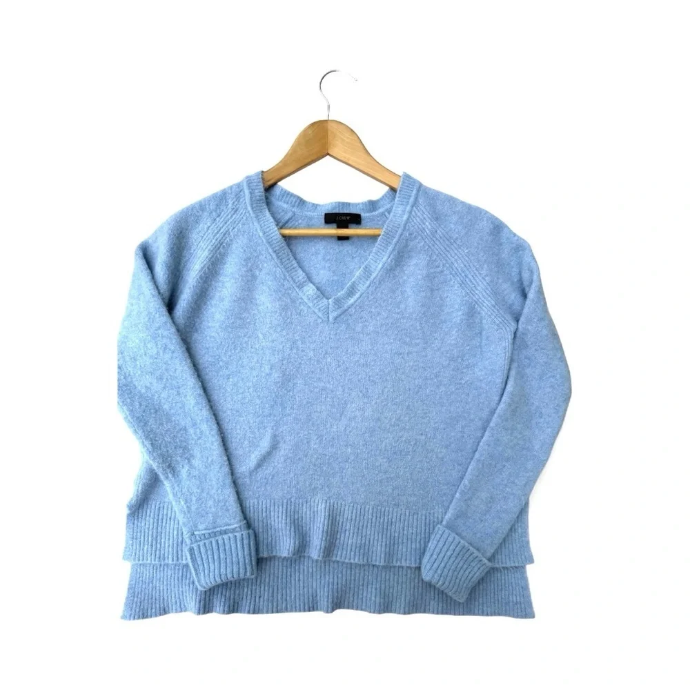 J. Crew Light Blue V-Neck Sweater
